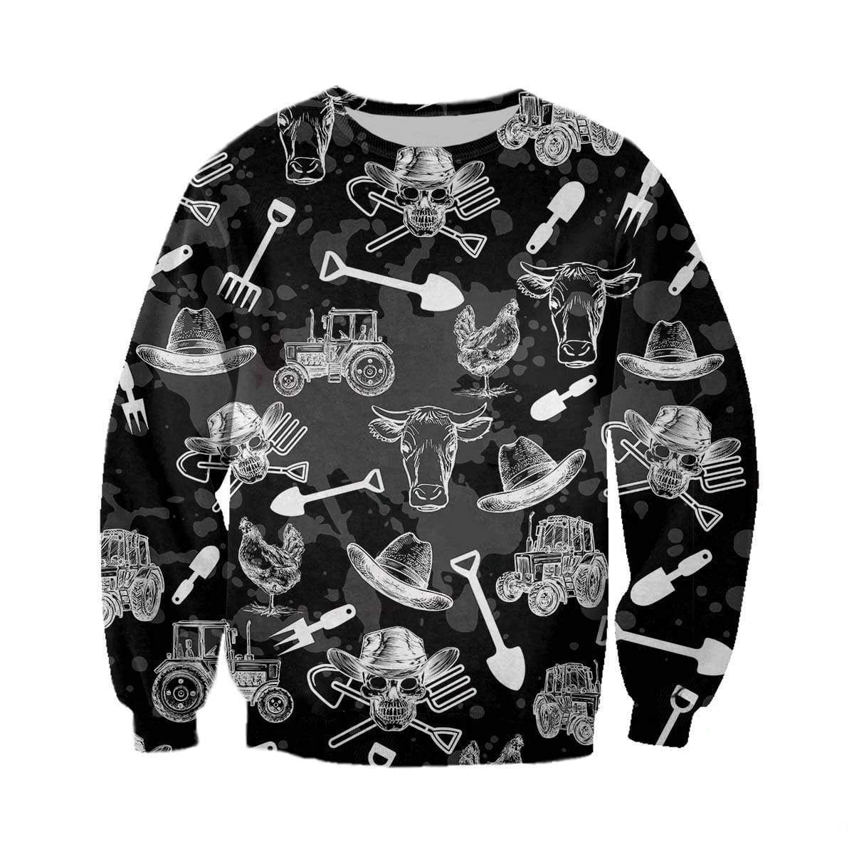 3D PRINTED FARM SKULL CLOTHES PL280 - Amaze Style™-Apparel