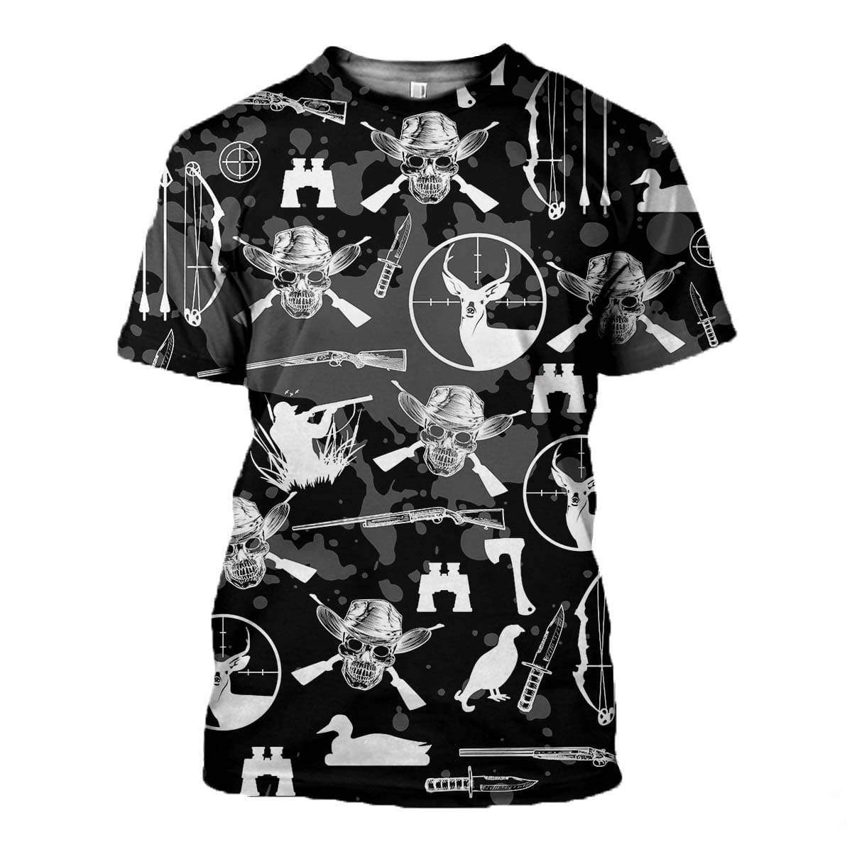 3D PRINTED HUNTING SKULL CLOTHES PL282 - Amaze Style™-Apparel