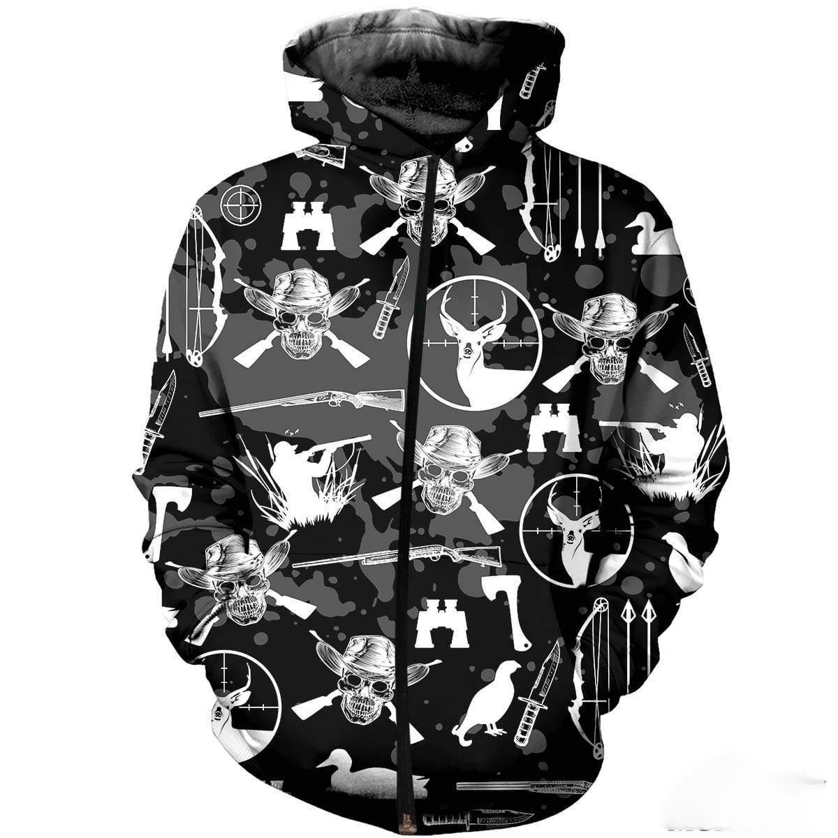 3D PRINTED HUNTING SKULL CLOTHES PL282 - Amaze Style™-Apparel