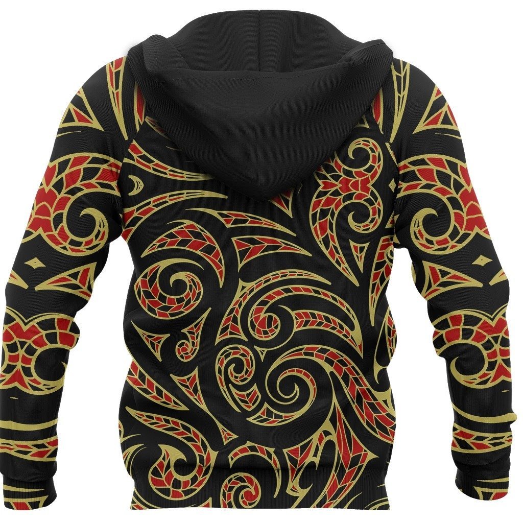 Aotearoa Zip-Up Hoodie Maori PL274 - Amaze Style™-Apparel