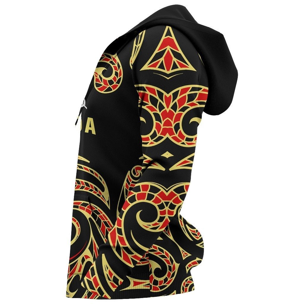 Aotearoa Zip-Up Hoodie Maori PL274 - Amaze Style™-Apparel