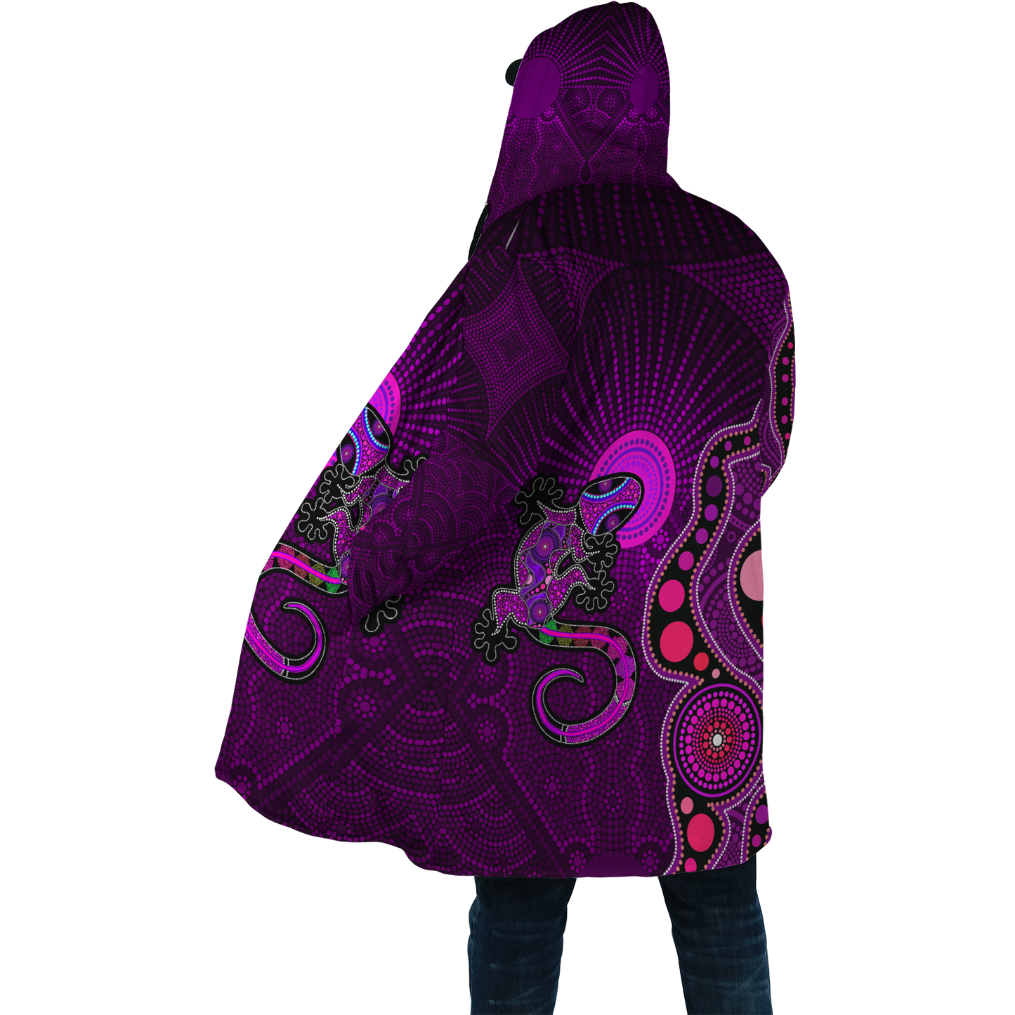 Aboriginal Purple The Lizard and The Sun Cloak Shirts
