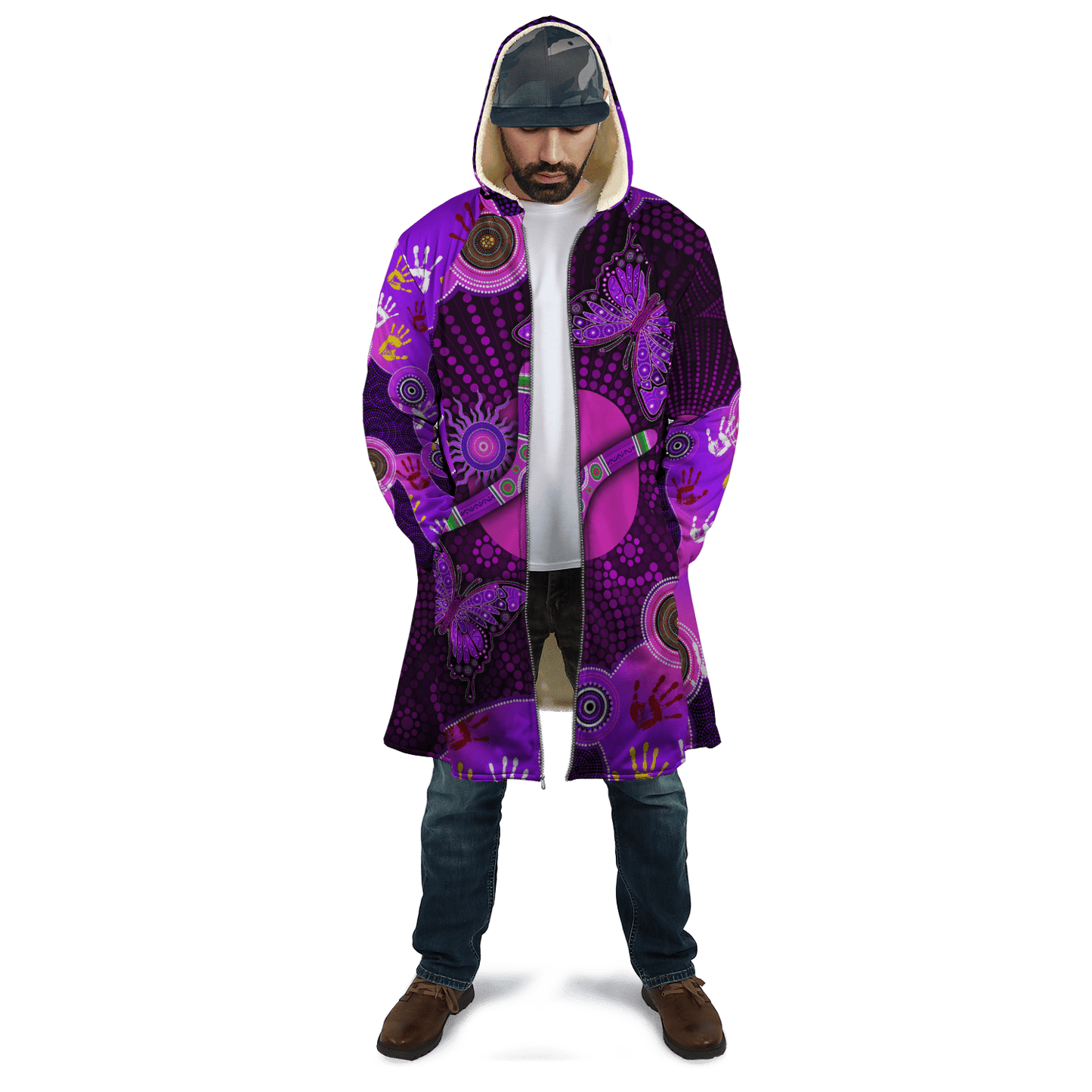 Aboriginal Naidoc Week 2021 Purple Butterflies Cloak