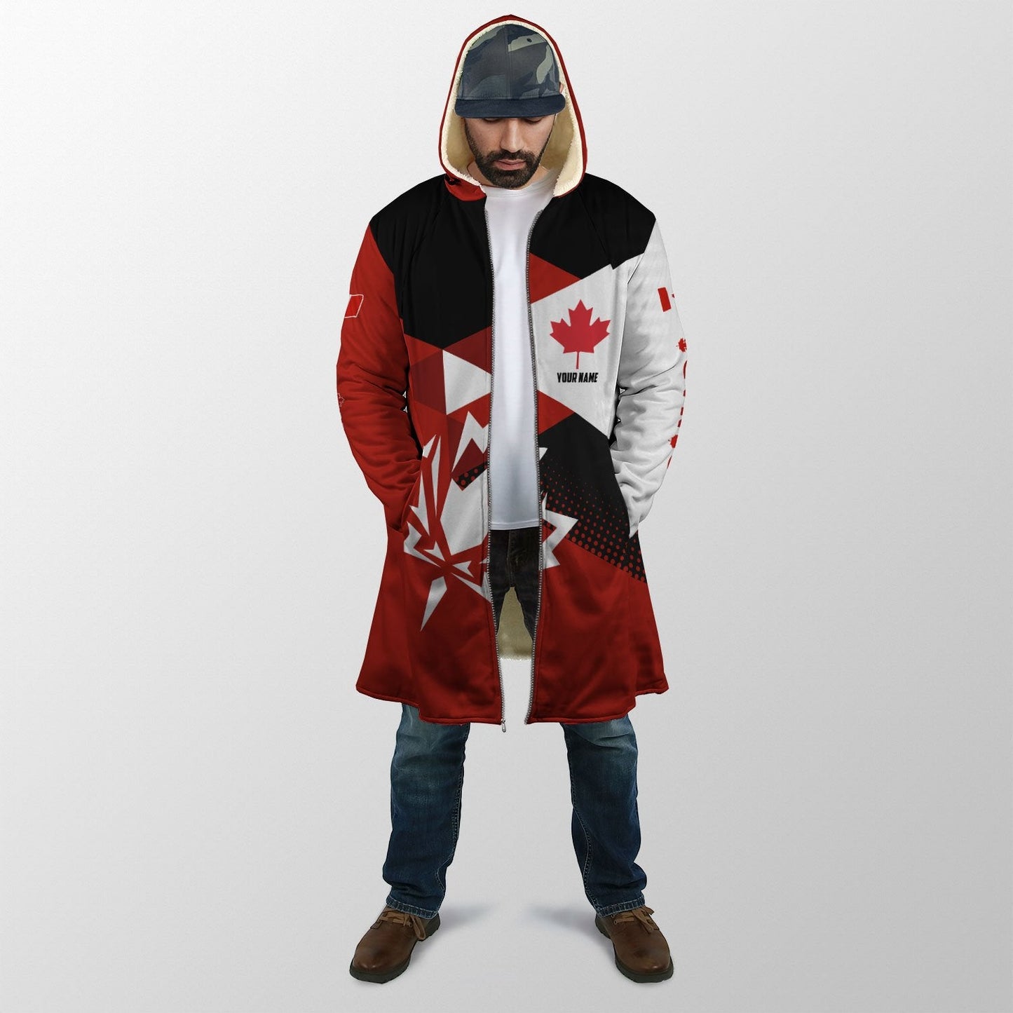 Canada Day No22 Personalized Maple Leaf Pullover Premium Unisex Hoodie