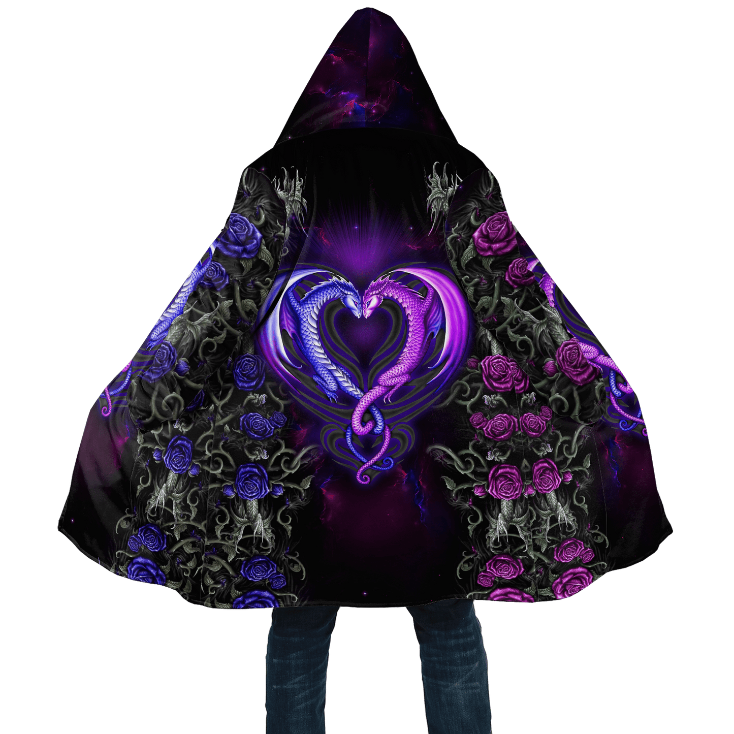 Tmarc Tee Dungeons and Dragons Couple 3D All Over Printed Shirts Purple