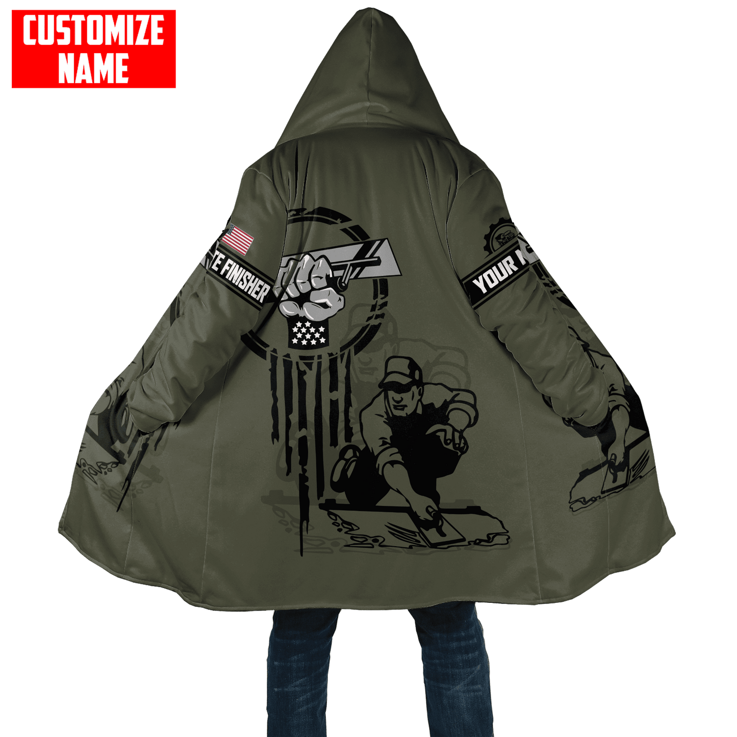 US Concrete Finisher Tool Pride Custom name 3D Printed Shirts