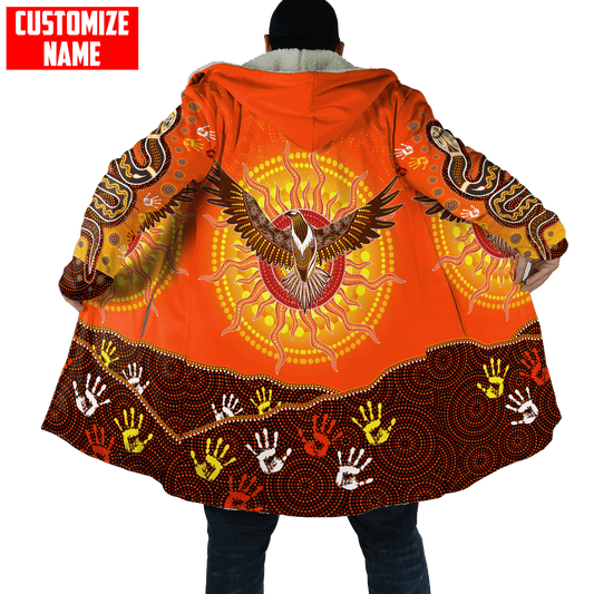 Aboriginal Eagle Flying into Sunset Custom name 3D printed winter shirts