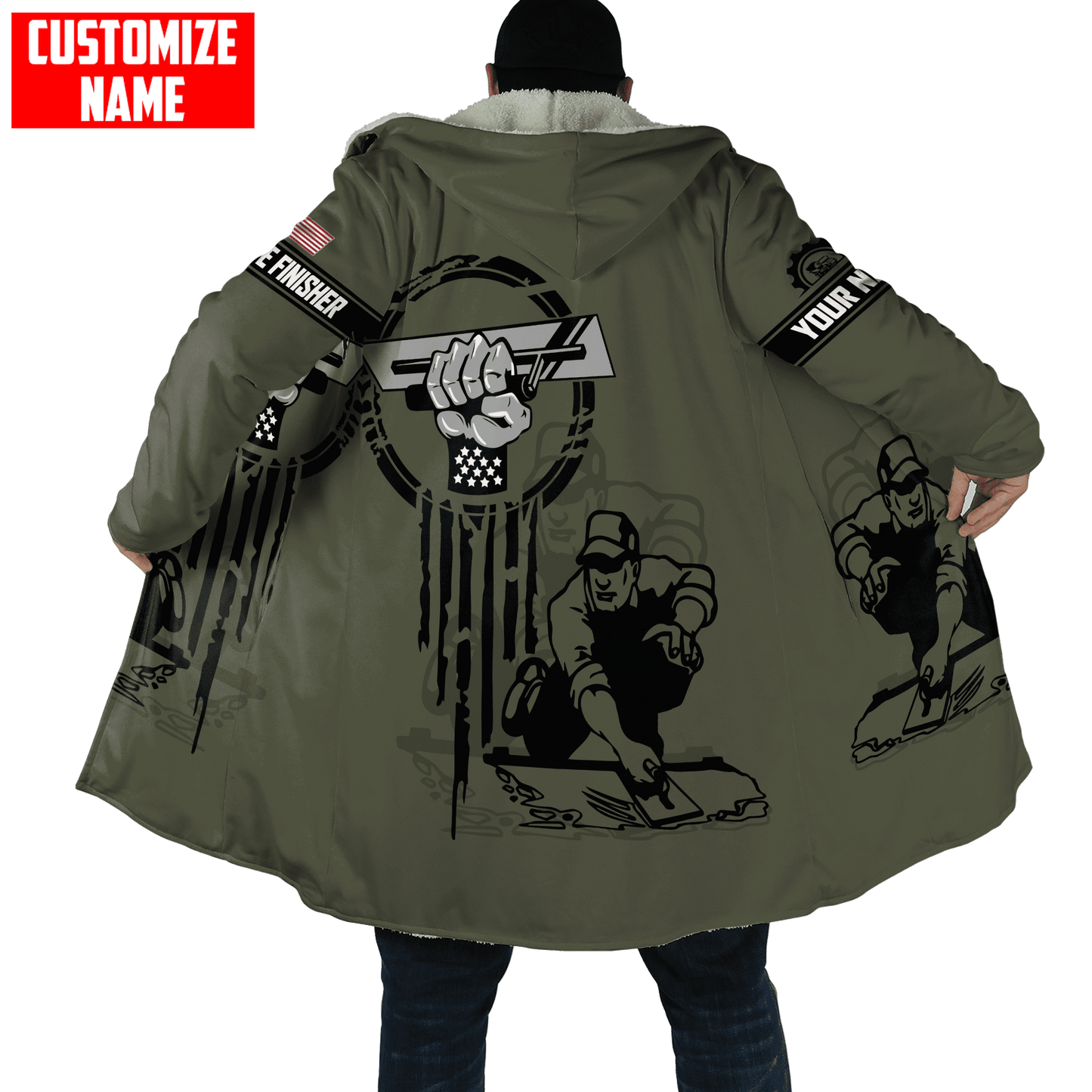 US Concrete Finisher Tool Pride Custom name 3D Printed Shirts