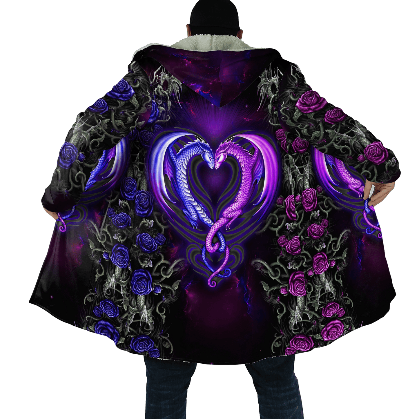 Tmarc Tee Dungeons and Dragons Couple 3D All Over Printed Shirts Purple