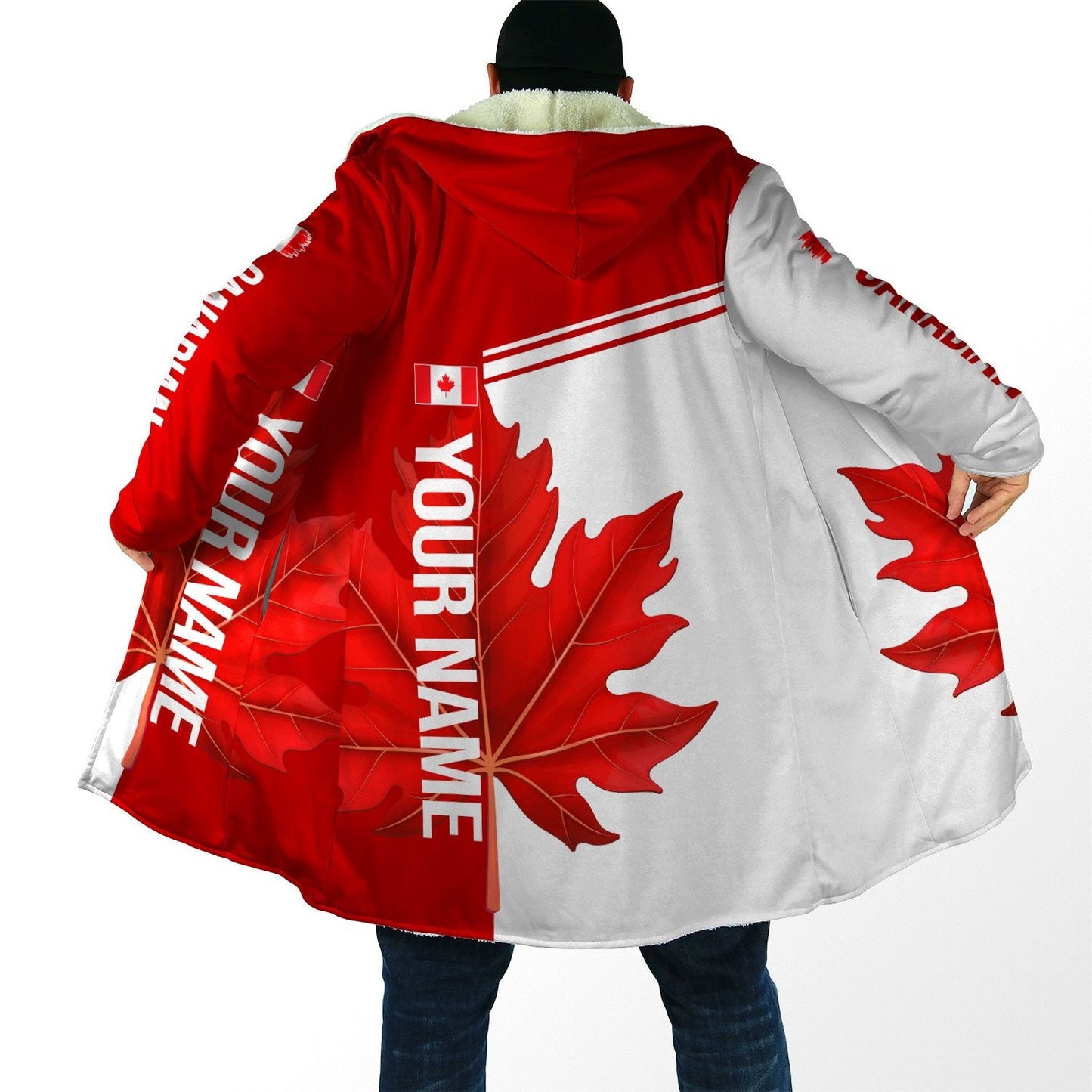 Canada Day No24 Personalized Maple Leaf Pullover Premium Unisex Hoodie