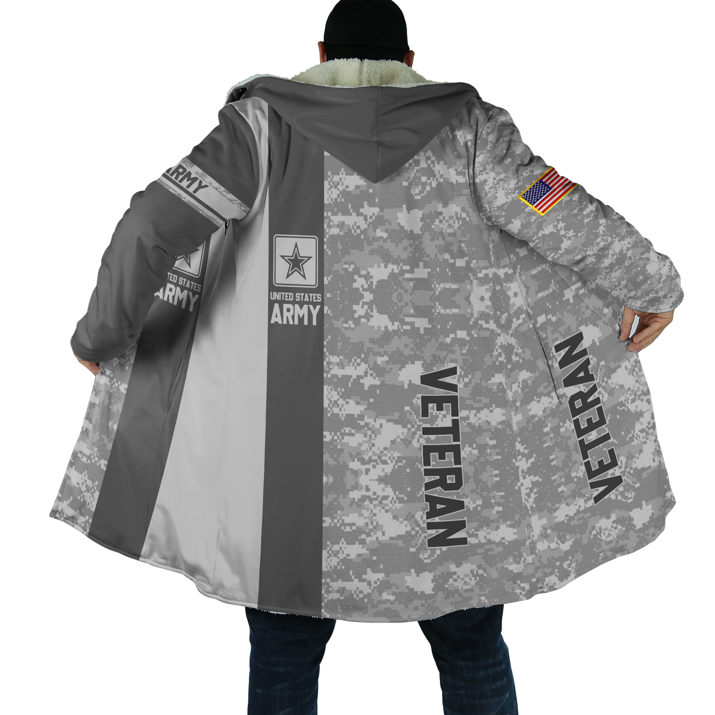 Premium Unique US Army Veteran Polo All Over Printed