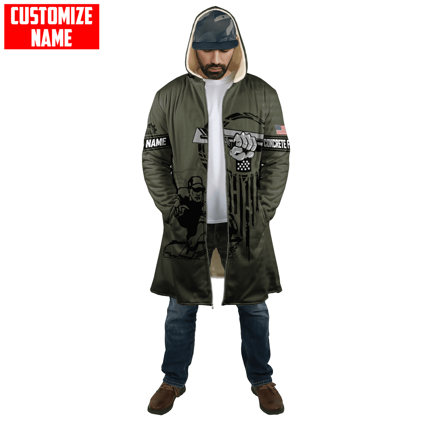 US Concrete Finisher Tool Pride Custom name 3D Printed Shirts