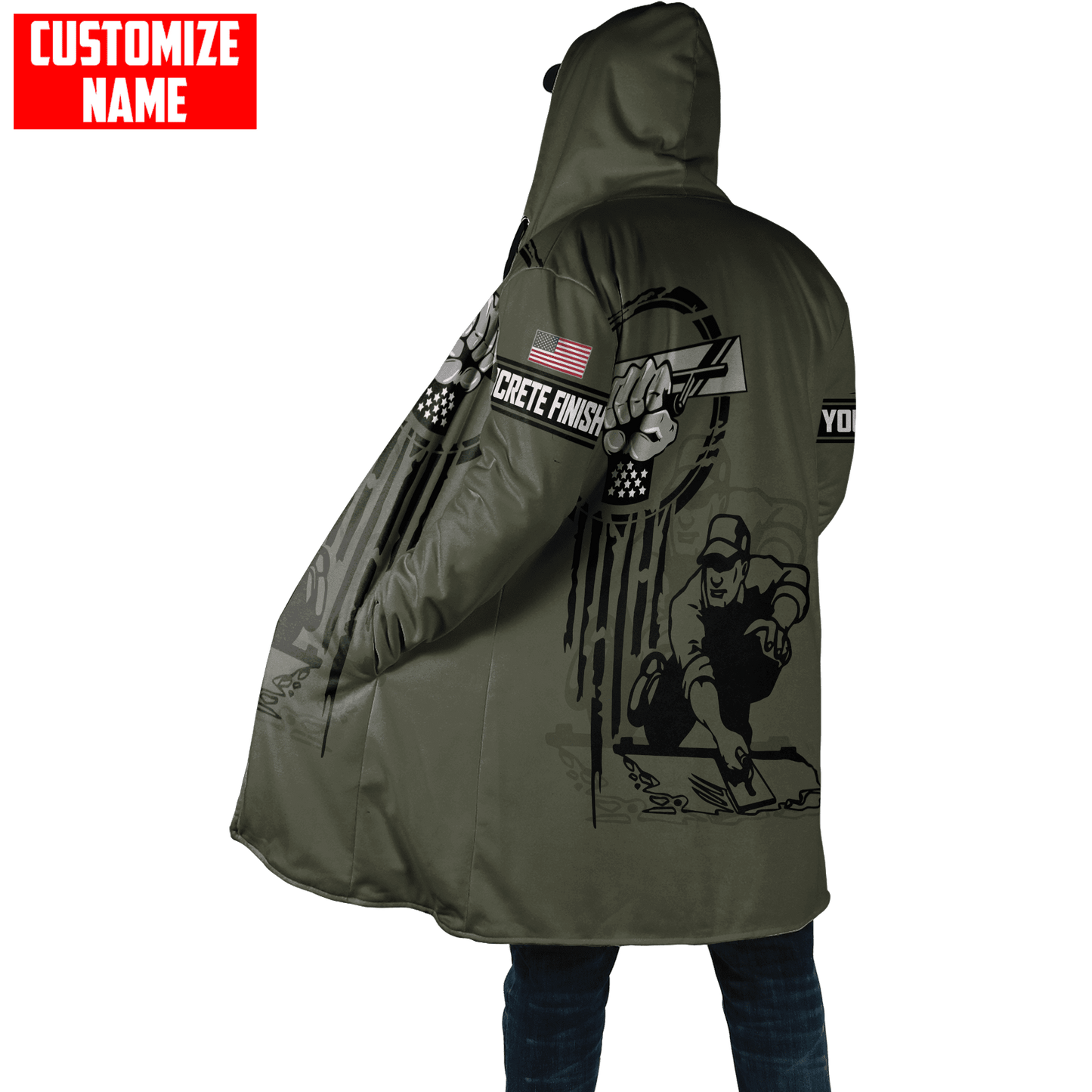 US Concrete Finisher Tool Pride Custom name 3D Printed Shirts