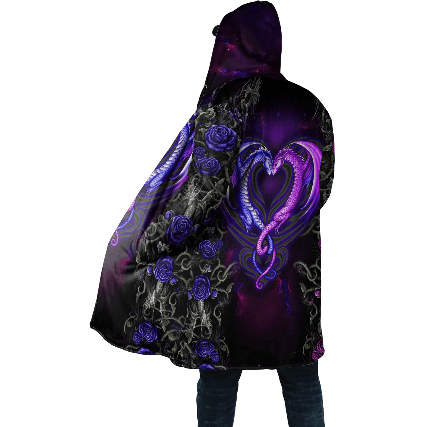 Tmarc Tee Dungeons and Dragons Couple 3D All Over Printed Shirts Purple