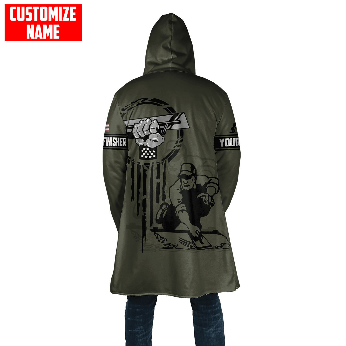 US Concrete Finisher Tool Pride Custom name 3D Printed Shirts