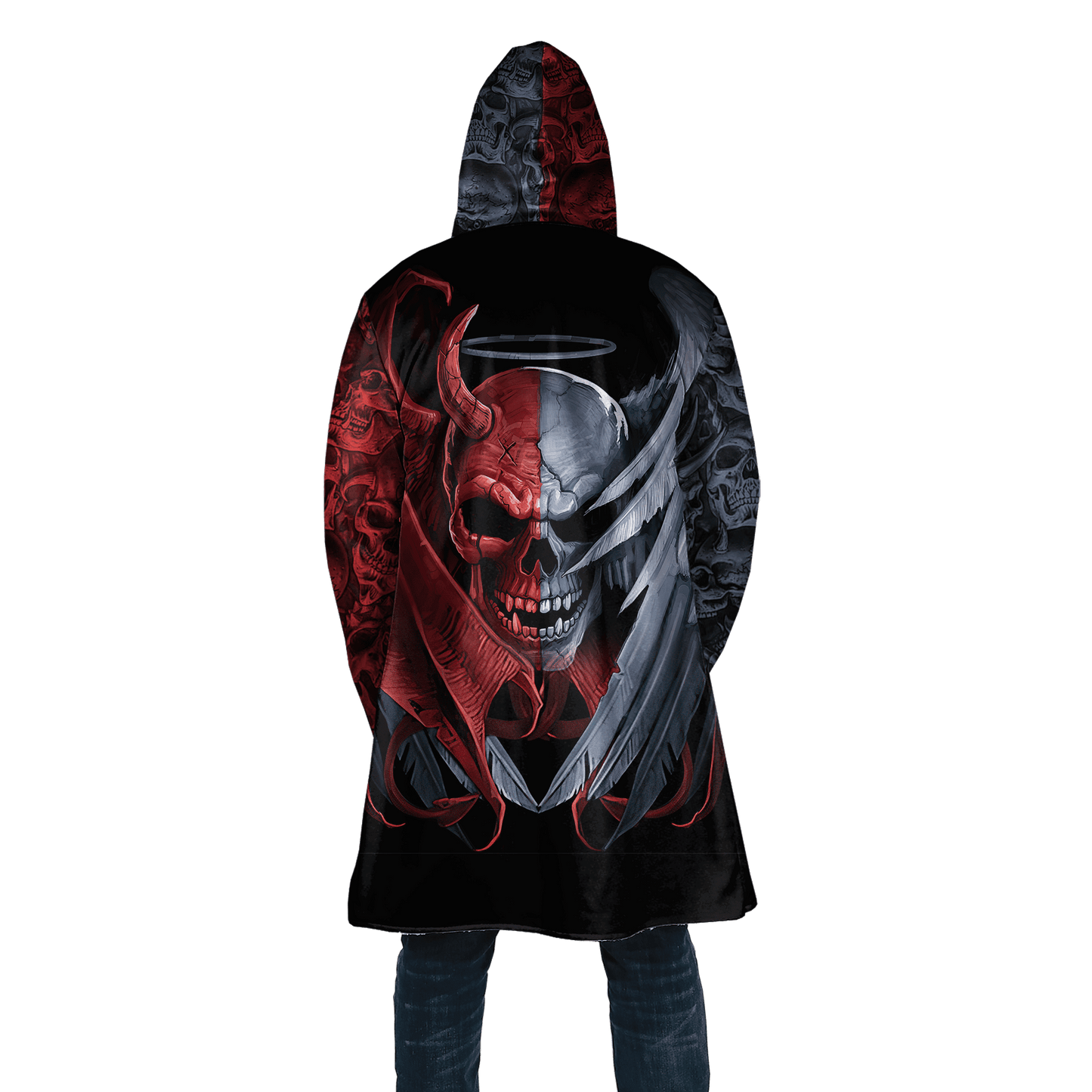 Tmarc Tee Gentle And Evil Skull 3D All Over Printed Unisex Shirts