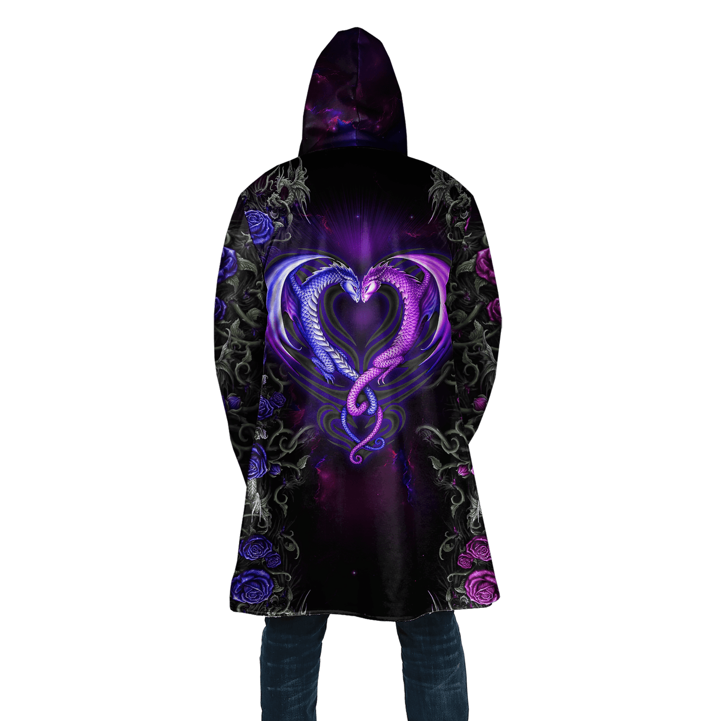 Tmarc Tee Dungeons and Dragons Couple 3D All Over Printed Shirts Purple