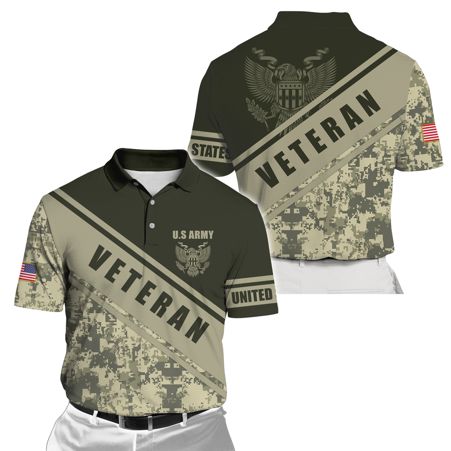 US Army Veteran 3D All Over Printed Shirts