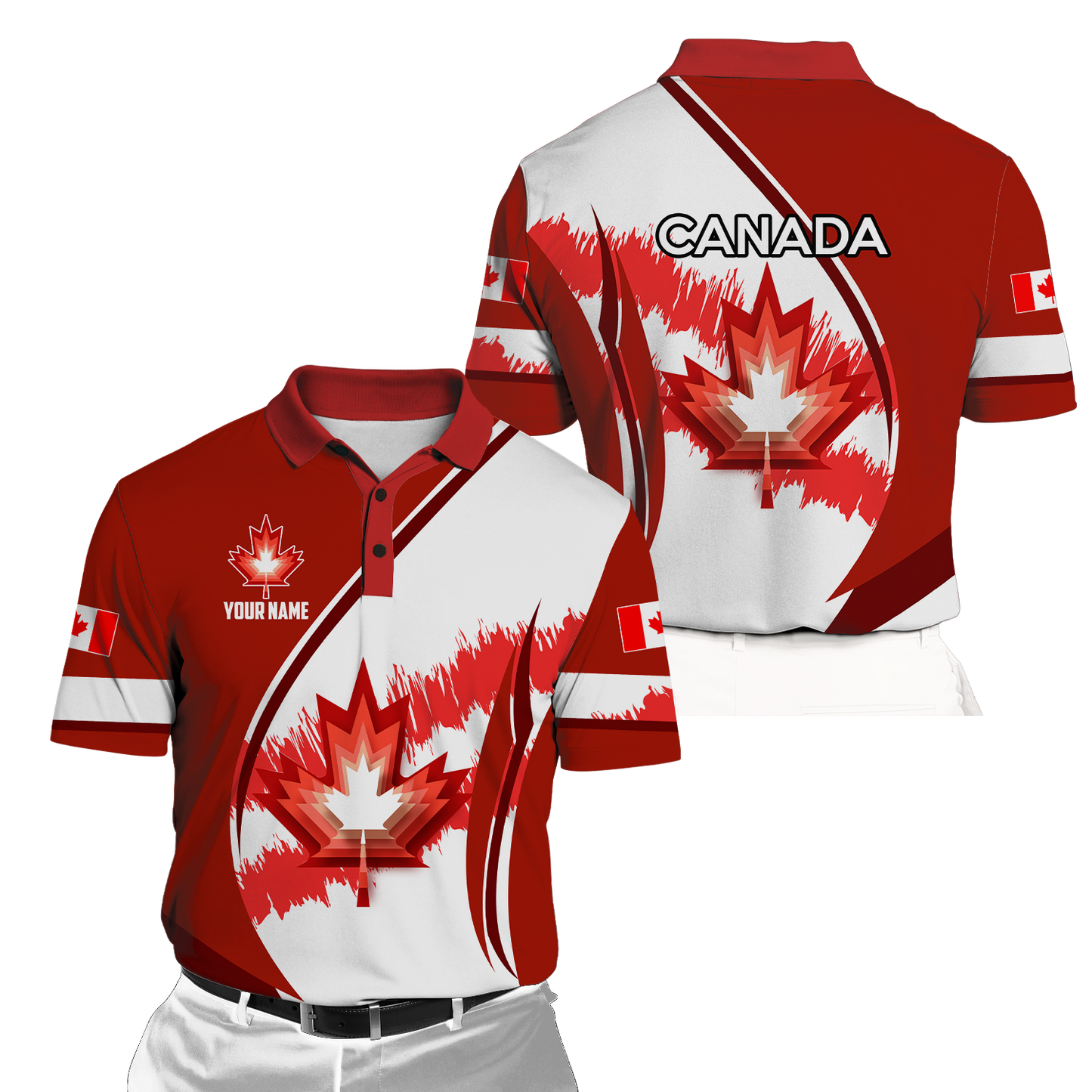 Canada Day No23 Personalized Maple Leaf Pullover Premium Unisex Hoodie