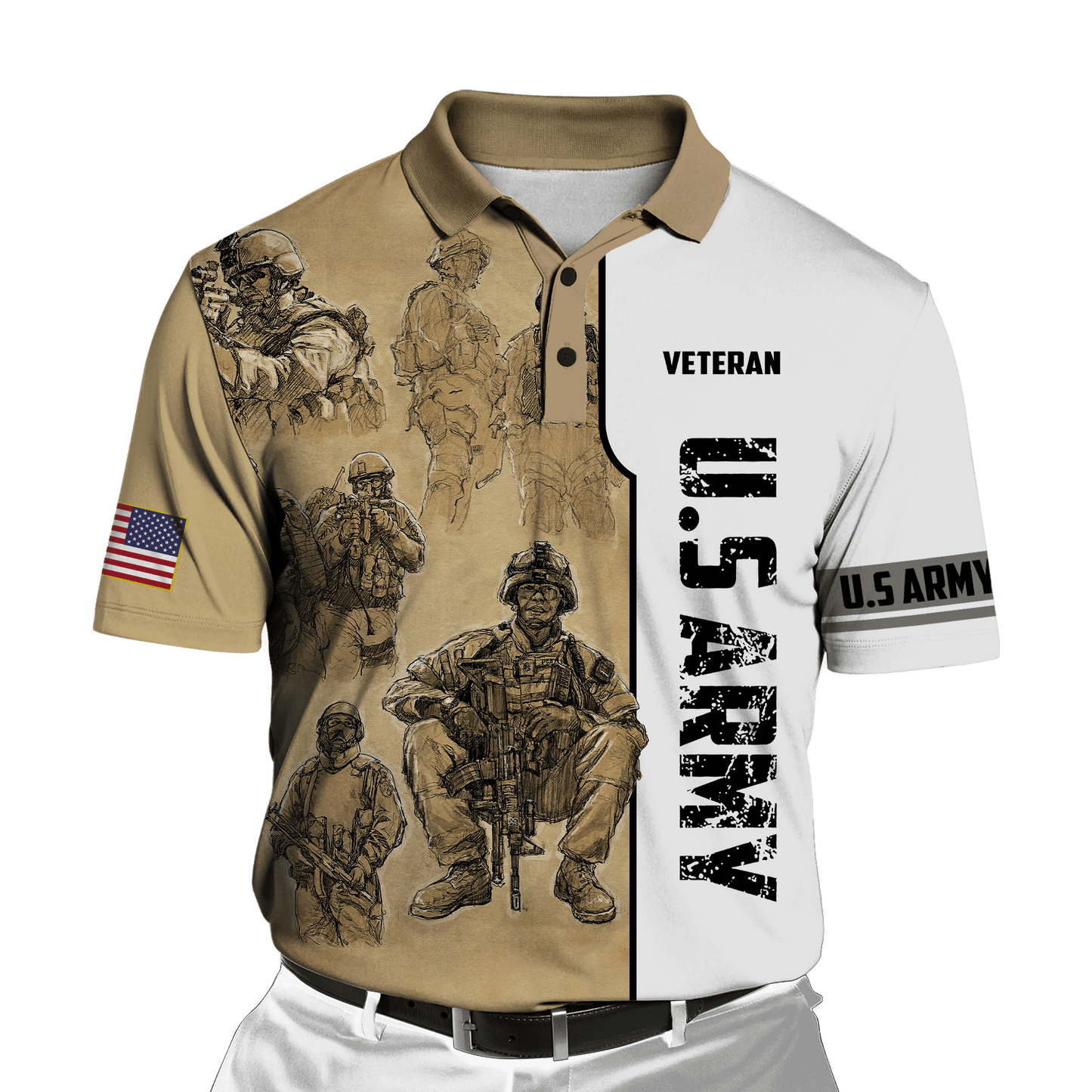 US Veteran 3D All Over Printed Unisex Hoodie