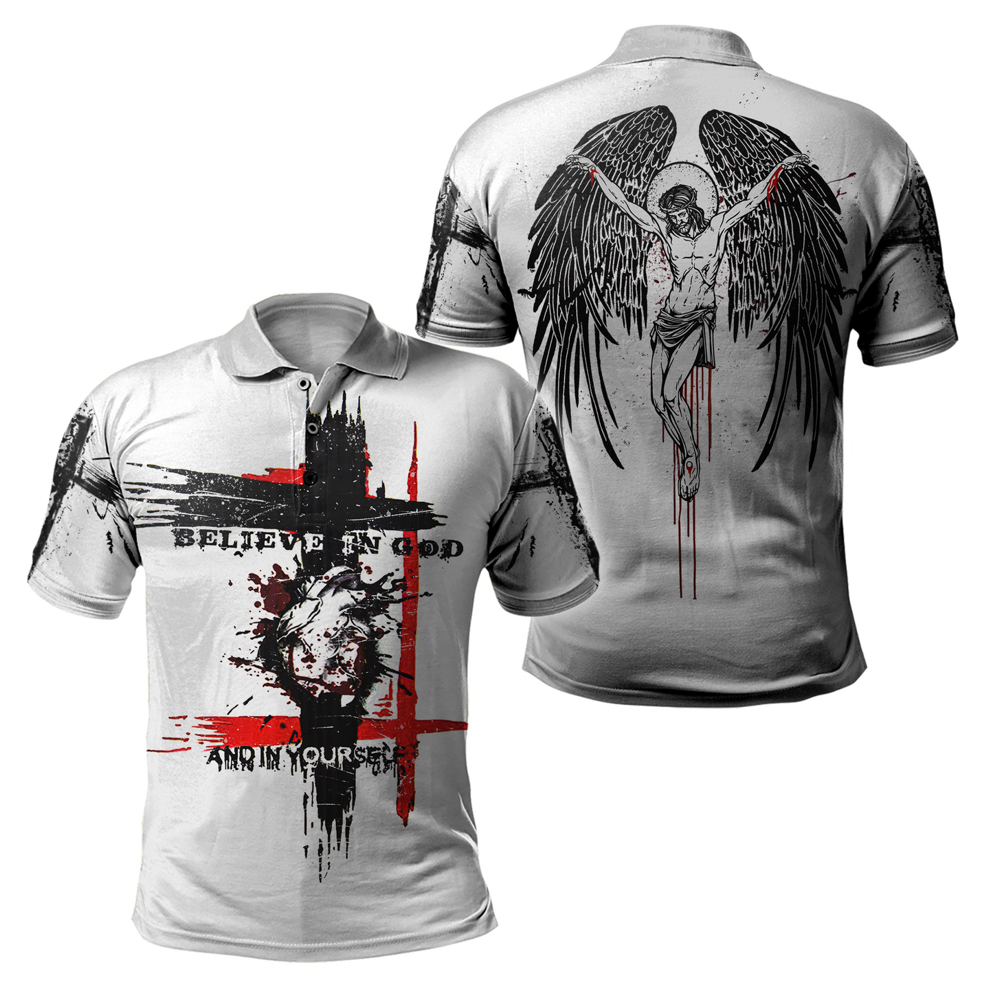Believe in God and in Yourself Jesus 3D All Over Printed Unisex Shirts