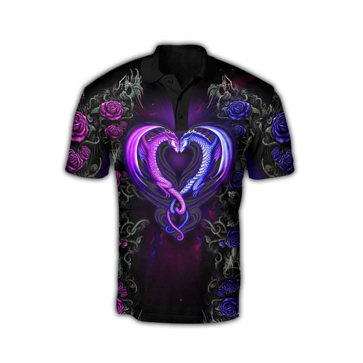 Tmarc Tee Dungeons and Dragons Couple 3D All Over Printed Shirts Purple