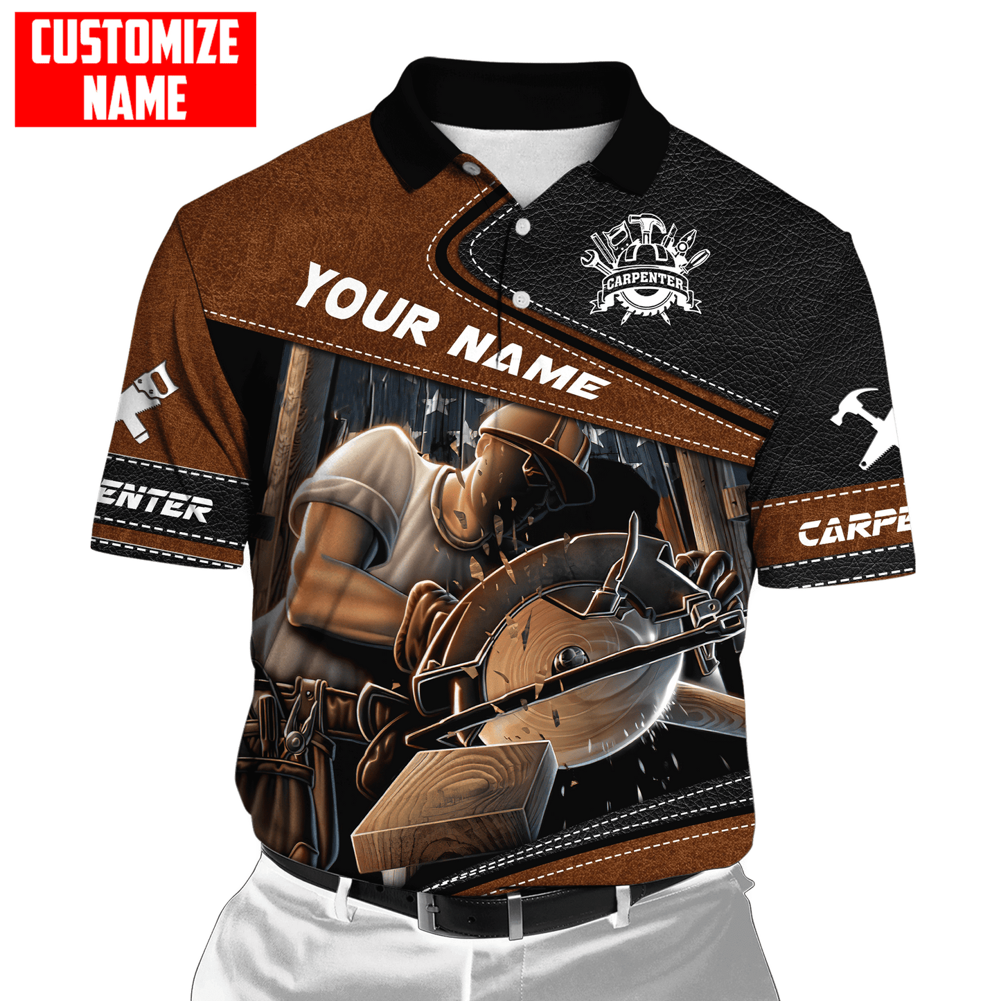 Tmarc Tee Personalized Name Carpenter 3D All Over Printed Unisex Shirts Ver 6