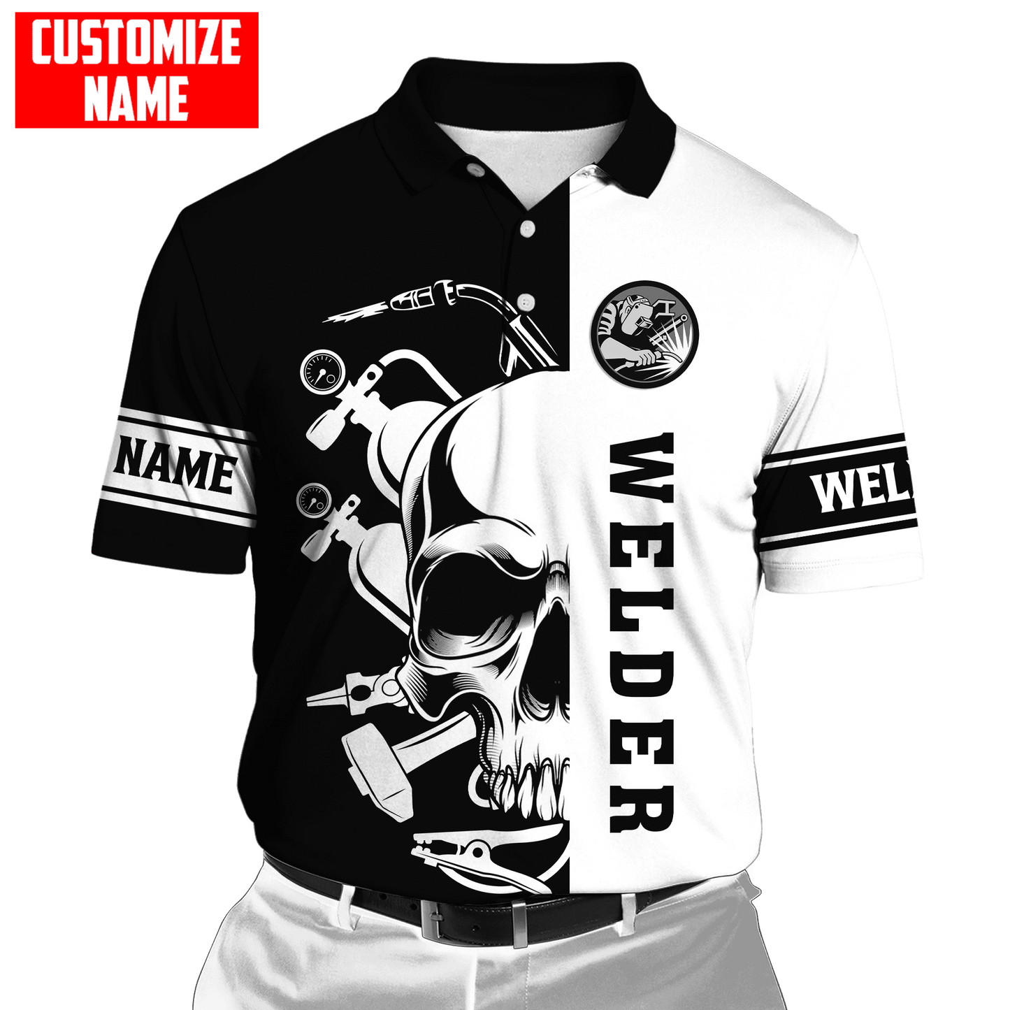 Tmarc Tee Personalized Welder Apparel Skull Welding