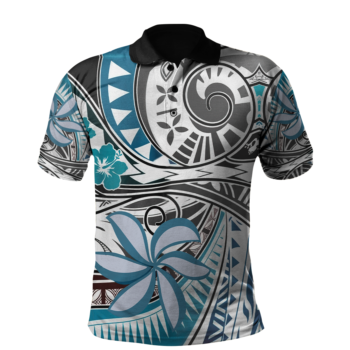 Amazing Polynesian Tribal Pattern And Frangipani Unisex Deluxe Hoodie ML