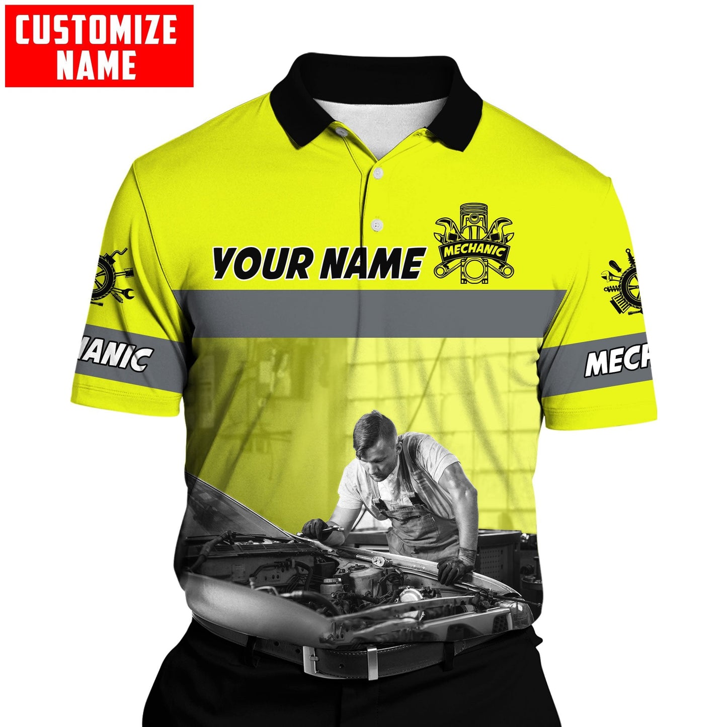 Tmarc Tee Personalized Name Mechanic 3D All Over Printed Unisex Shirts