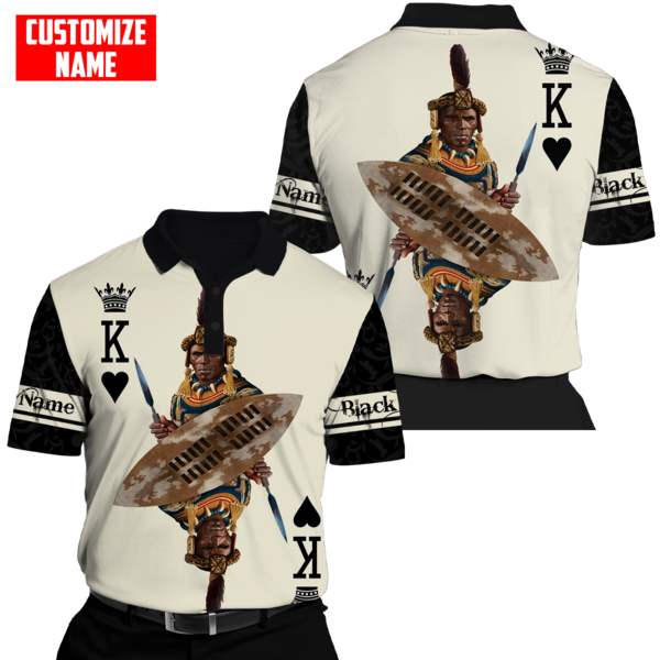 African Culture Black King Zulu Unisex Hoodie ML Personalize Name