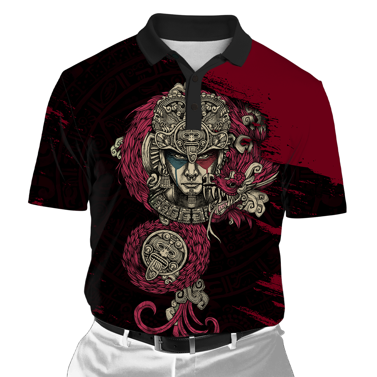 Aztec Warrior 3D All Over Printed Unisex Hoodie no2