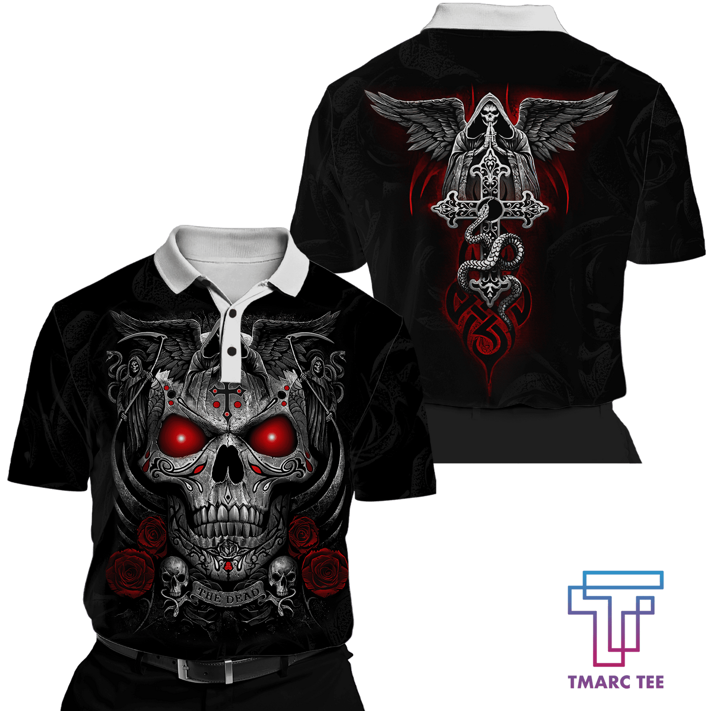 Tmarc Tee Blessing Skull 3D All Over Printed Unisex Shirts