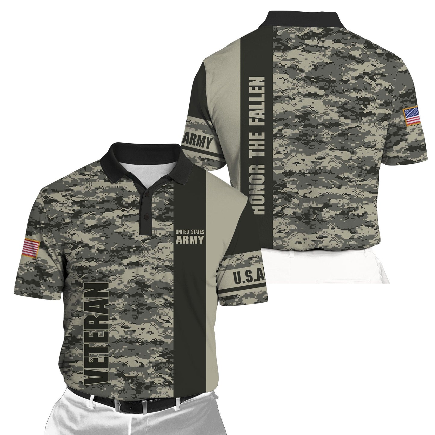 US Army Veteran Personalized name 3D All Over Printed Unisex Shirts