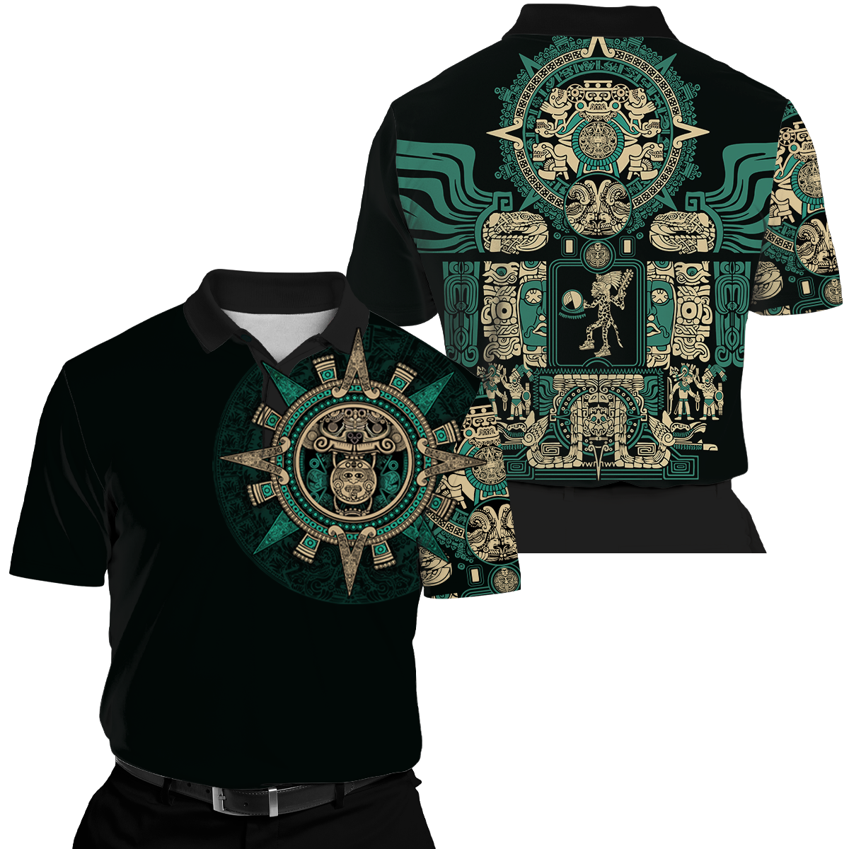 Aztec Mexican Blue 3D All Over Printed Unisex Shirts no1
