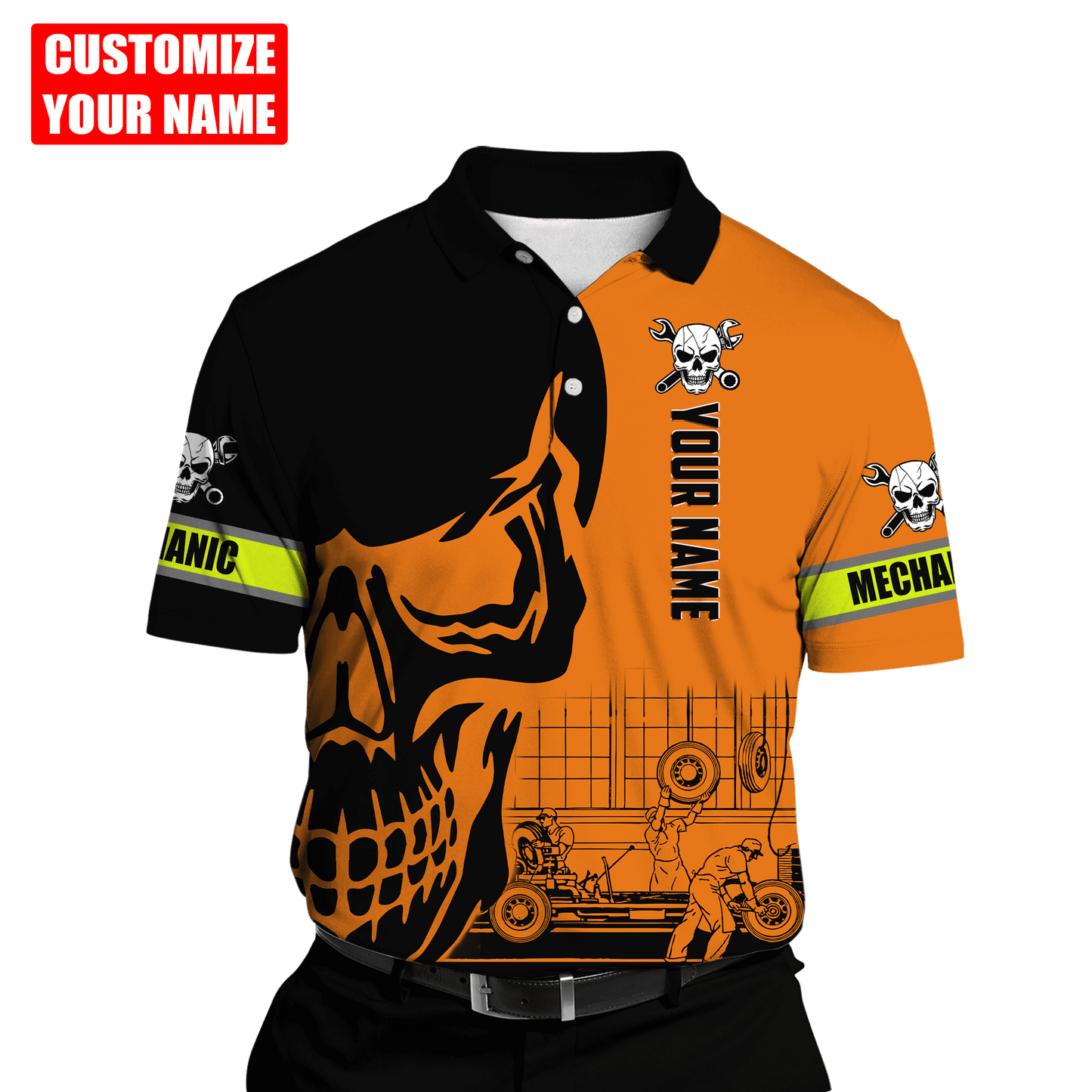 Tmarc Tee Personalized Name Mechanic 3D All Over Printed Unisex Shirts Safety