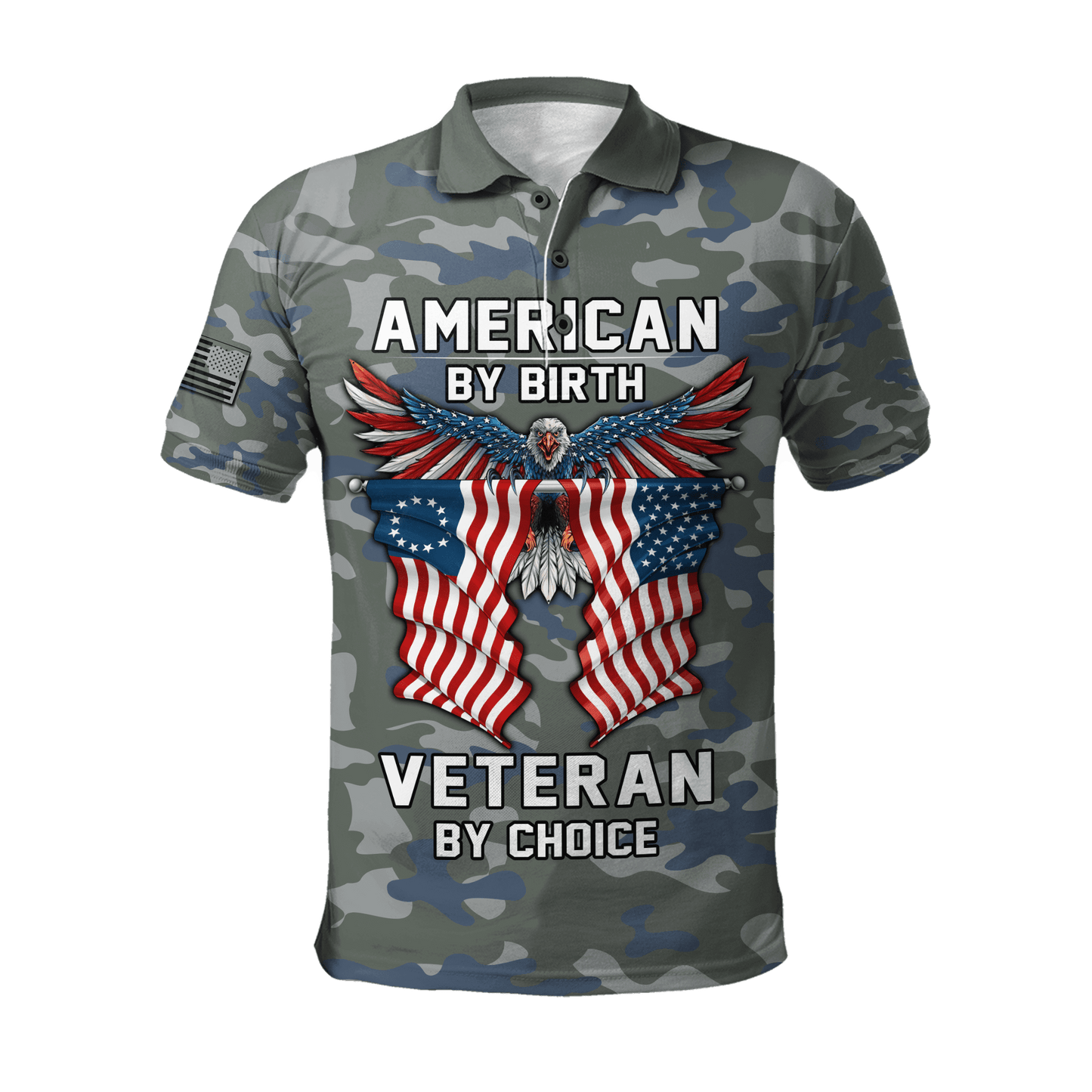 American By Birth Veteran By Choice 3D All Over Printed Hoodie