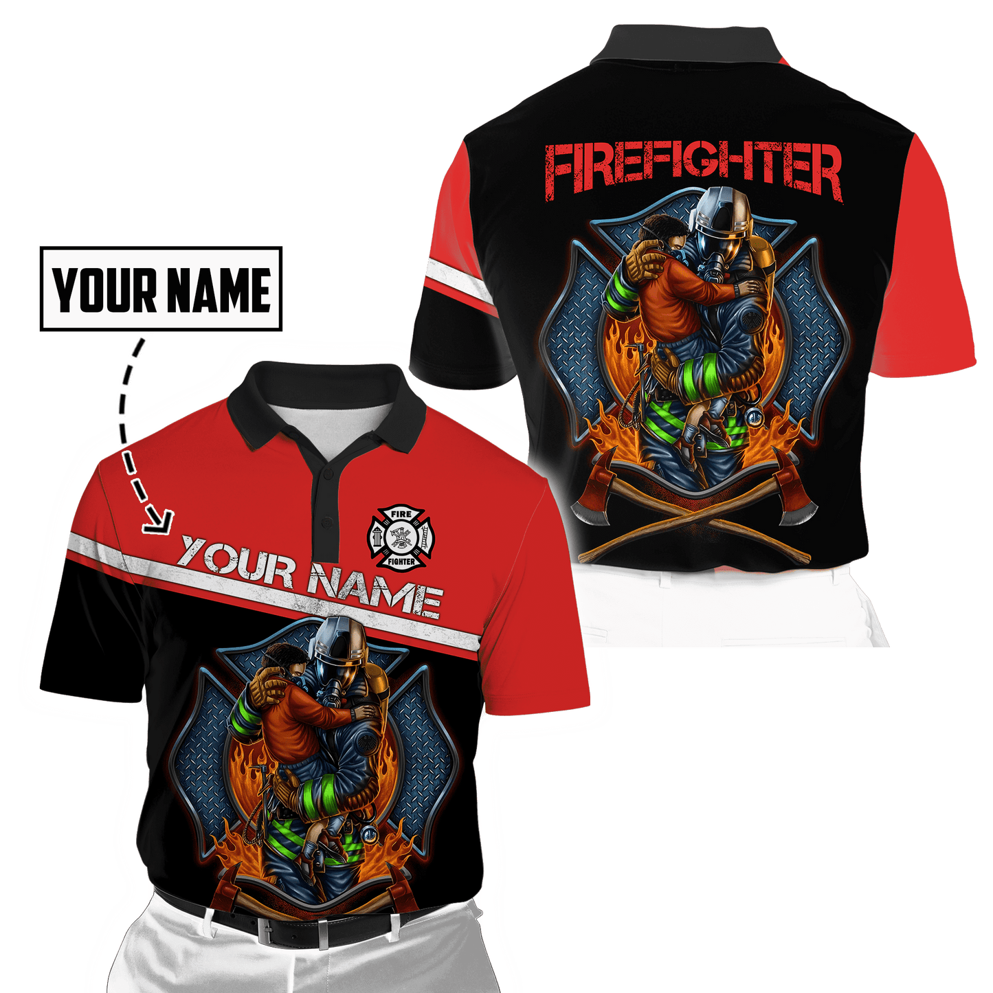 Customize Name Firefigher Hoodie For Men And Women