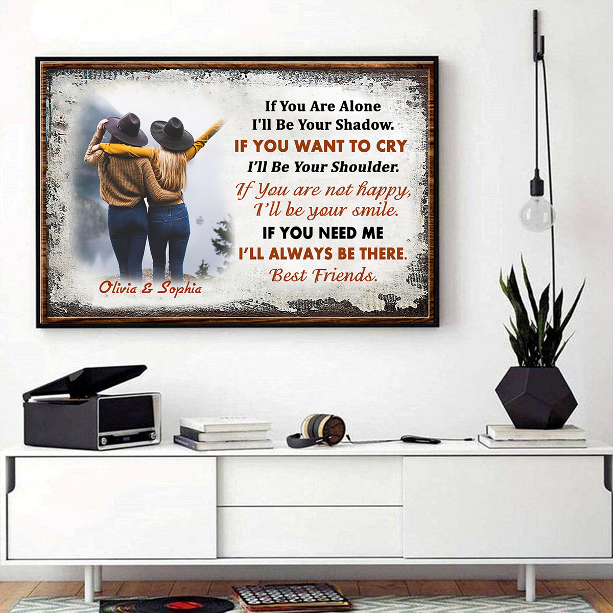 To My Best Friend Personalized Custom Canvas, Gift For Friends