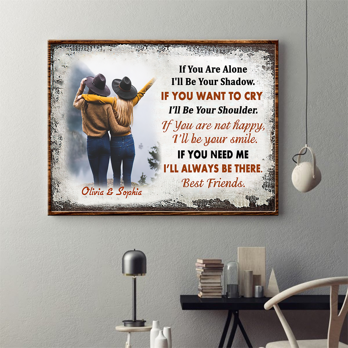 To My Best Friend Personalized Custom Canvas, Gift For Friends