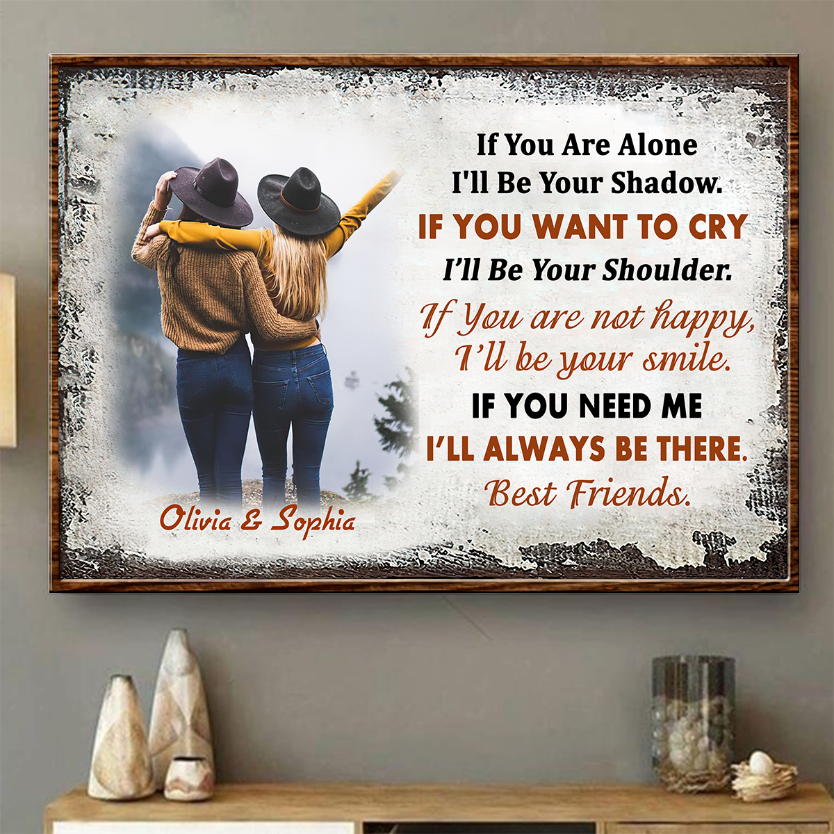 To My Best Friend Personalized Custom Canvas, Gift For Friends