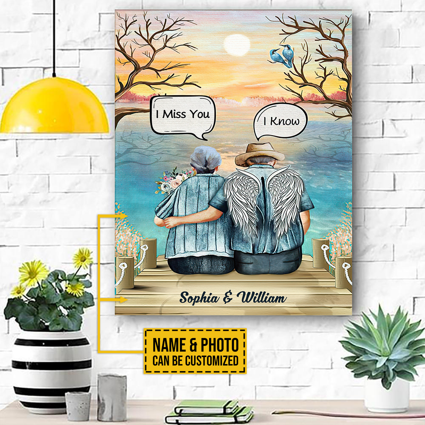 Still Talk About You Widow Old Couple - Memorial Gift - Personalized Custom Poster, Best Gifts For Old Couple