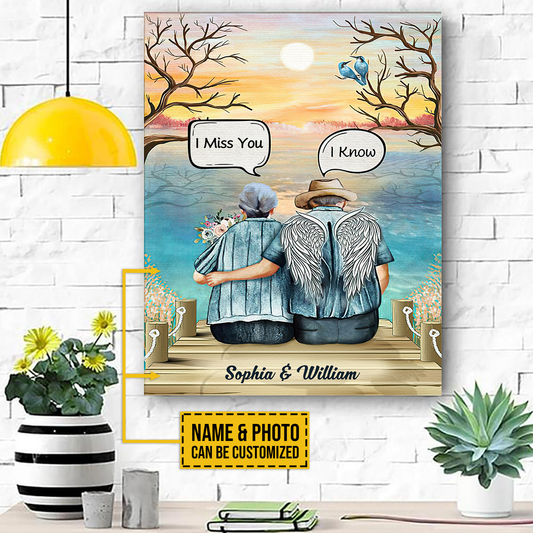 Still Talk About You Widow Old Couple - Memorial Gift - Personalized Custom Poster, Best Gifts For Old Couple