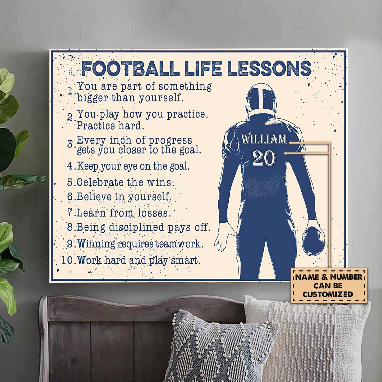 American Football Canvas Print Wall Art