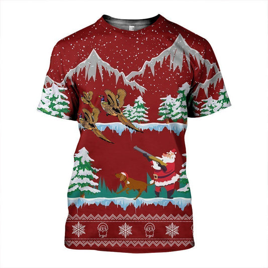 3D All Over Printed Pheasant Hunting-Apparel-6teenth World-T-Shirt-S-Vibe Cosy™