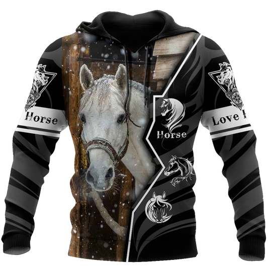 Beautiful Horse 3D All Over Printed shirt for Men and Women Pi040102-Apparel-MP-Hoodie-S-Vibe Cosy™