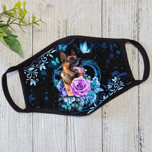 German Shepherd Butterfly Dog Face Mask DL
