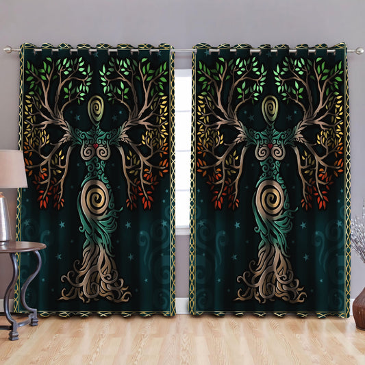 Tree of Life Blackout Thermal Grommet Window Curtains Pi190503-MP-Curtains-MP-52'' x 63''-Vibe Cosy™