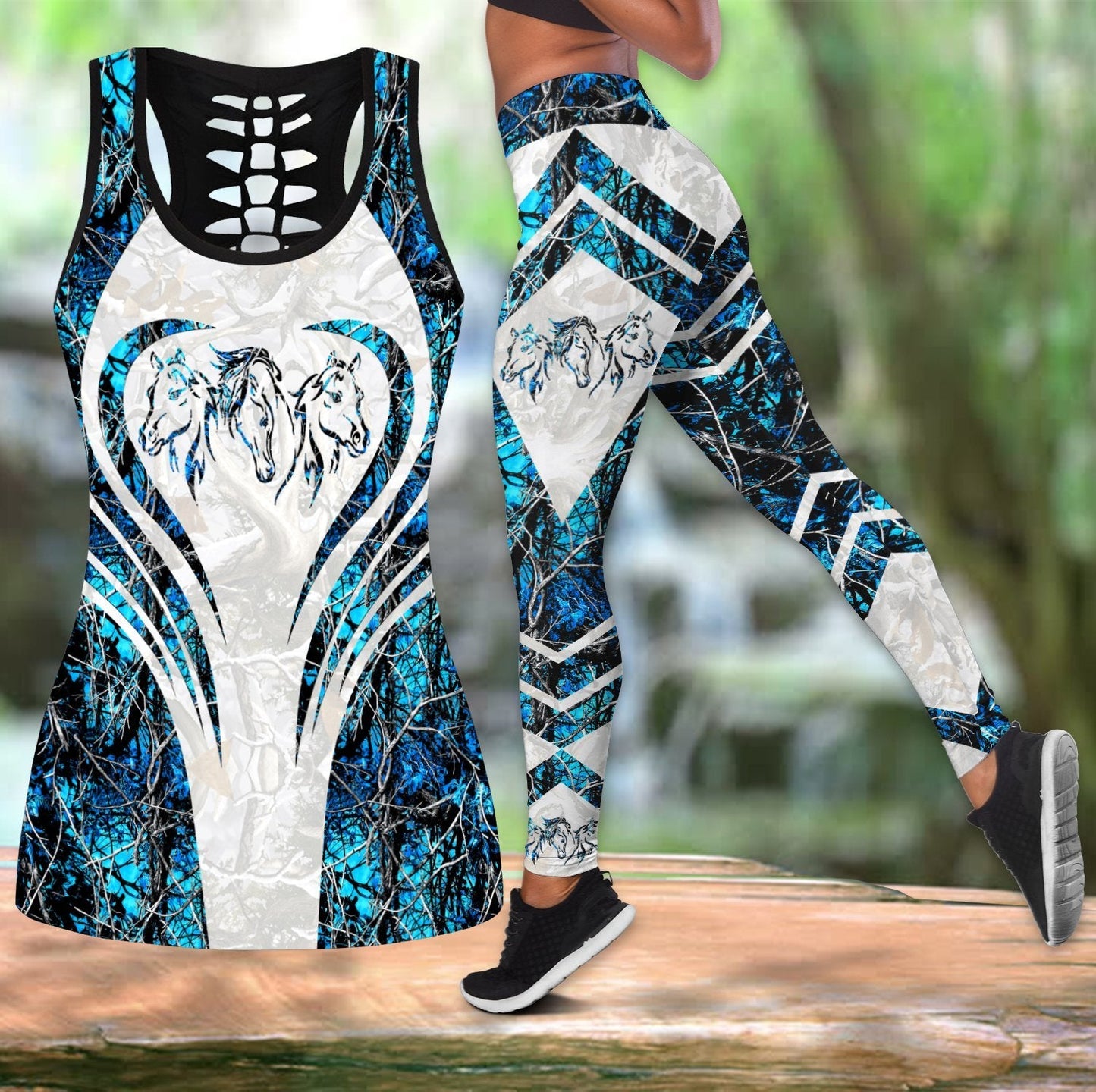 Beautiful Horse Combo Tank + Legging Pi300303 - Amaze Style™-Apparel