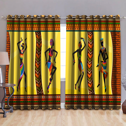 African Heritage Blackout Thermal Grommet Window Curtains Pi30052005